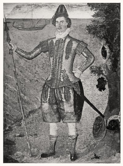 Portræt af Sir Francis Drake (ca. 1540-96) af English School